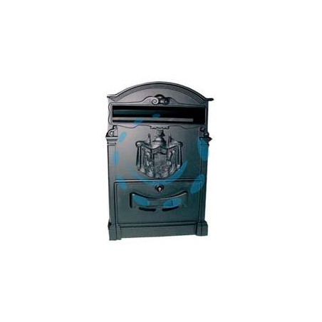 CASSETTA POSTALE IN ALLUMINIO PER ESTERNI "RESIDENCE" NERA - cm.25x9x41h. colore nero