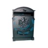 CASSETTA POSTALE IN ALLUMINIO PER ESTERNI "RESIDENCE" NERA - cm.25x9x41h. colore nero