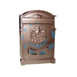 CASSETTA POSTALE IN ALLUMINIO PER ESTERNI "RESIDENCE" BRONZO - cm.25x9x41h. colore bronzo