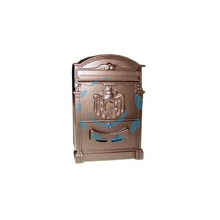 CASSETTA POSTALE IN ALLUMINIO PER ESTERNI "RESIDENCE" BRONZO - cm.25x9x41h. colore bronzo