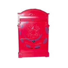 CASSETTA POSTALE IN ALLUMINIO PER ESTERNI "RESIDENCE" ROSSA - cm.25x9x41h. colore rosso