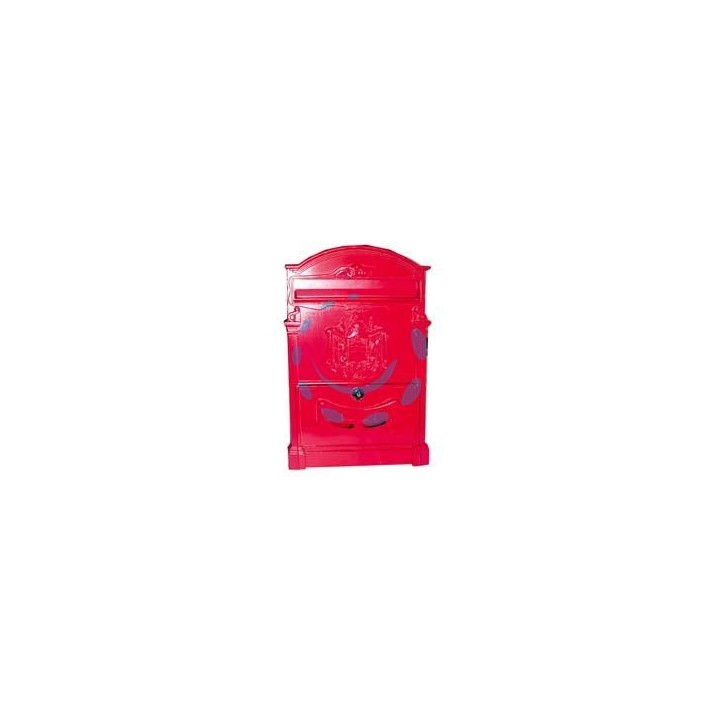 CASSETTA POSTALE IN ALLUMINIO PER ESTERNI "RESIDENCE" ROSSA - cm.25x9x41h. colore rosso