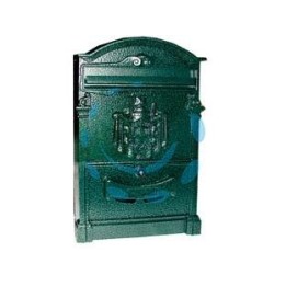 CASSETTA POSTALE IN ALLUMINIO PER ESTERNI "RESIDENCE" VERDE - cm.25x9x41h. colore verde anticato