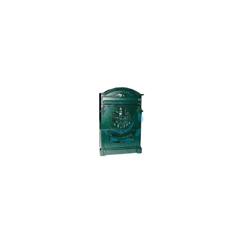 CASSETTA POSTALE IN ALLUMINIO PER ESTERNI "RESIDENCE" VERDE - cm.25x9x41h. colore verde anticato