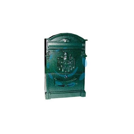 CASSETTA POSTALE IN ALLUMINIO PER ESTERNI "RESIDENCE" VERDE - cm.25x9x41h. colore verde anticato
