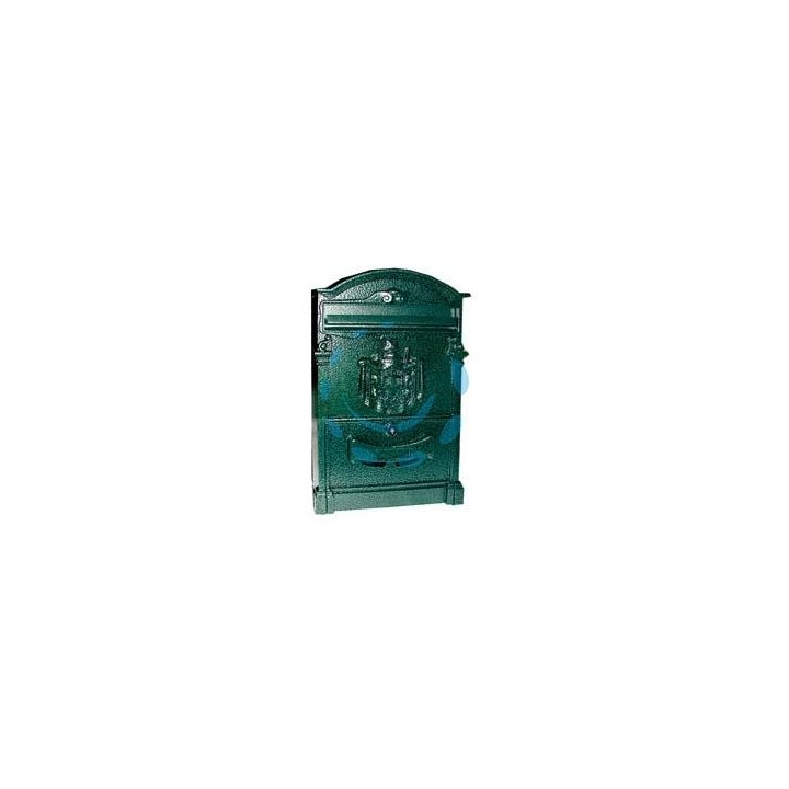 CASSETTA POSTALE IN ALLUMINIO PER ESTERNI "RESIDENCE" VERDE - cm.25x9x41h. colore verde anticato