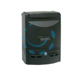 CASSETTA POSTALE IN ALLUMINIO PORTARIVISTE PER ESTERNI "EUROPA" NERA - cm.28,5x10x38h. colore nero
