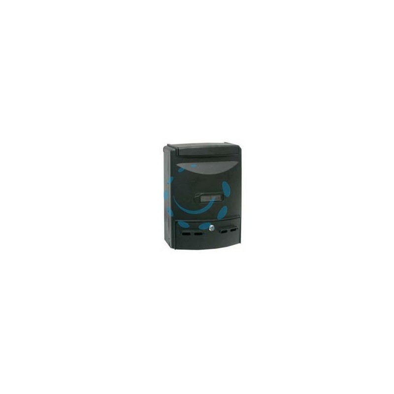 CASSETTA POSTALE IN ALLUMINIO PORTARIVISTE PER ESTERNI "EUROPA" NERA - cm.28,5x10x38h. colore nero