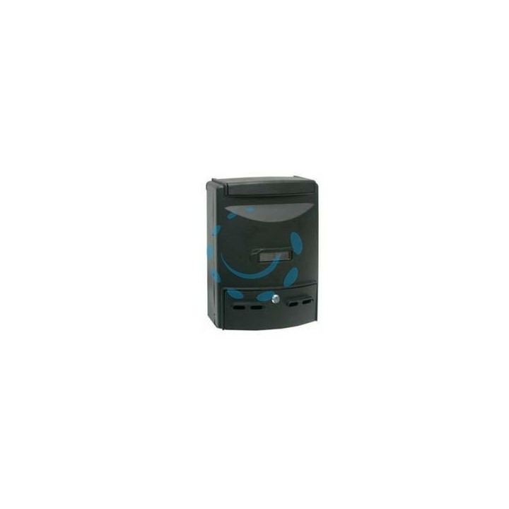 CASSETTA POSTALE IN ALLUMINIO PORTARIVISTE PER ESTERNI "EUROPA" NERA - cm.28,5x10x38h. colore nero