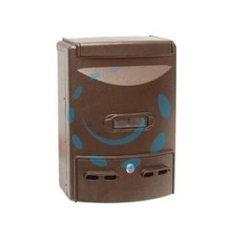 CASSETTA POSTALE IN ALLUMINIO PORTARIVISTE PER ESTERNI "EUROPA" BRONZO - cm.28,5x10x38h. colore bronzo