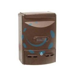 CASSETTA POSTALE IN ALLUMINIO PORTARIVISTE PER ESTERNI "EUROPA" BRONZO - cm.28,5x10x38h. colore bronzo