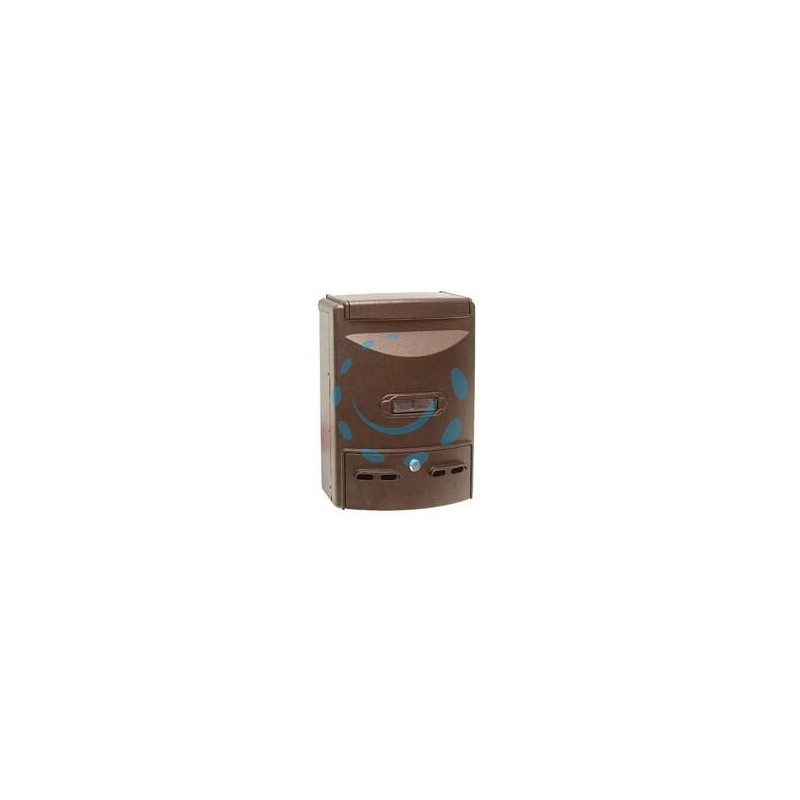 CASSETTA POSTALE IN ALLUMINIO PORTARIVISTE PER ESTERNI "EUROPA" BRONZO - cm.28,5x10x38h. colore bronzo