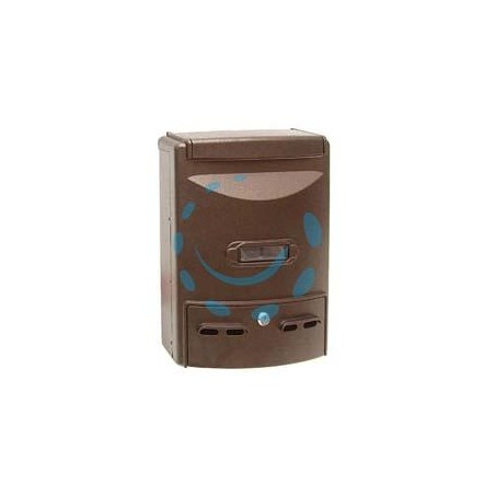 CASSETTA POSTALE IN ALLUMINIO PORTARIVISTE PER ESTERNI "EUROPA" BRONZO - cm.28,5x10x38h. colore bronzo