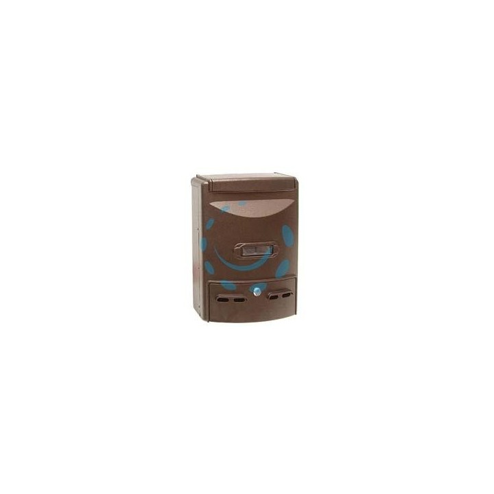 CASSETTA POSTALE IN ALLUMINIO PORTARIVISTE PER ESTERNI "EUROPA" BRONZO - cm.28,5x10x38h. colore bronzo
