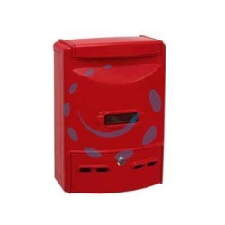 CASSETTA POSTALE IN ALLUMINIO PORTARIVISTE PER ESTERNI "EUROPA" ROSSA - cm.28,5x10x38h. colore rosso