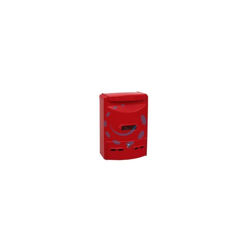 CASSETTA POSTALE IN ALLUMINIO PORTARIVISTE PER ESTERNI "EUROPA" ROSSA - cm.28,5x10x38h. colore rosso