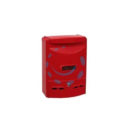 CASSETTA POSTALE IN ALLUMINIO PORTARIVISTE PER ESTERNI "EUROPA" ROSSA - cm.28,5x10x38h. colore rosso