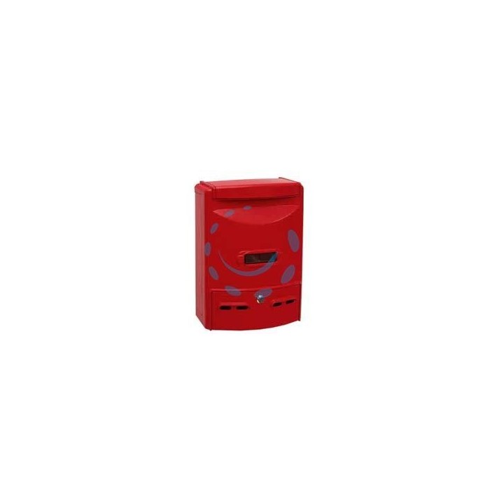 CASSETTA POSTALE IN ALLUMINIO PORTARIVISTE PER ESTERNI "EUROPA" ROSSA - cm.28,5x10x38h. colore rosso
