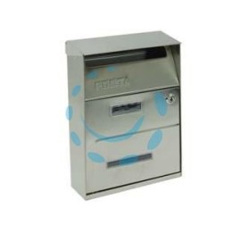 CASSETTA POSTALE PORTARIVISTE PER ESTERNI IN ACCIAIO INOX SATINATO - cm.21,5x10,5x33h. - acciaio inox 18/10 satinato
