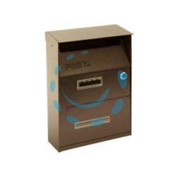 CASSETTA POSTALE PORTARIVISTE PER ESTERNI MARRONE - cm.21,5x10,5x33h. - colore marrone