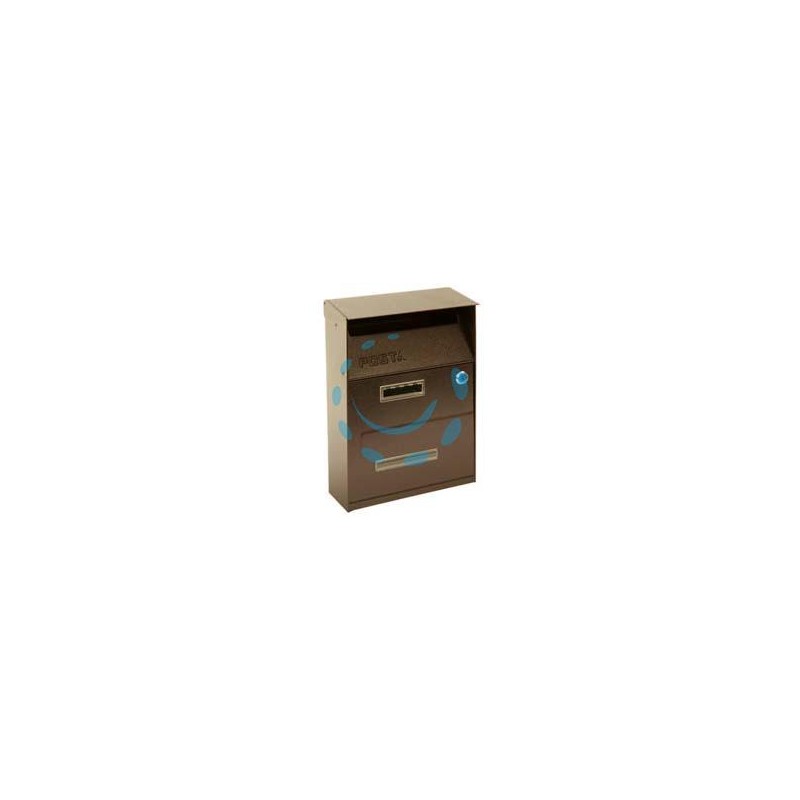 CASSETTA POSTALE PORTARIVISTE PER ESTERNI MARRONE - cm.21,5x10,5x33h. - colore marrone