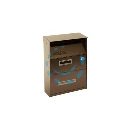 CASSETTA POSTALE PORTARIVISTE PER ESTERNI MARRONE - cm.21,5x10,5x33h. - colore marrone
