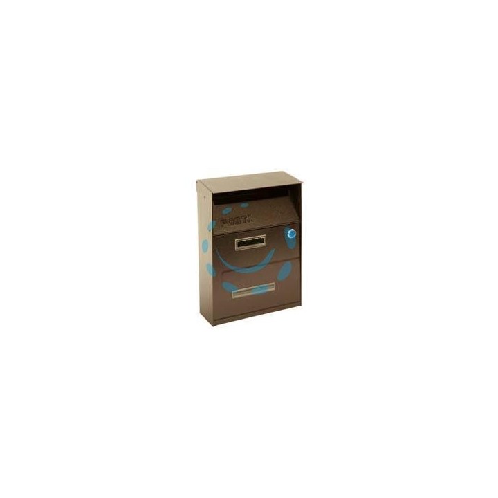 CASSETTA POSTALE PORTARIVISTE PER ESTERNI MARRONE - cm.21,5x10,5x33h. - colore marrone