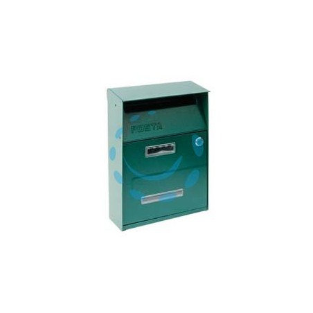 CASSETTA POSTALE PORTARIVISTE PER ESTERNI VERDE - cm.21,5x10,5x33h. - colore verde