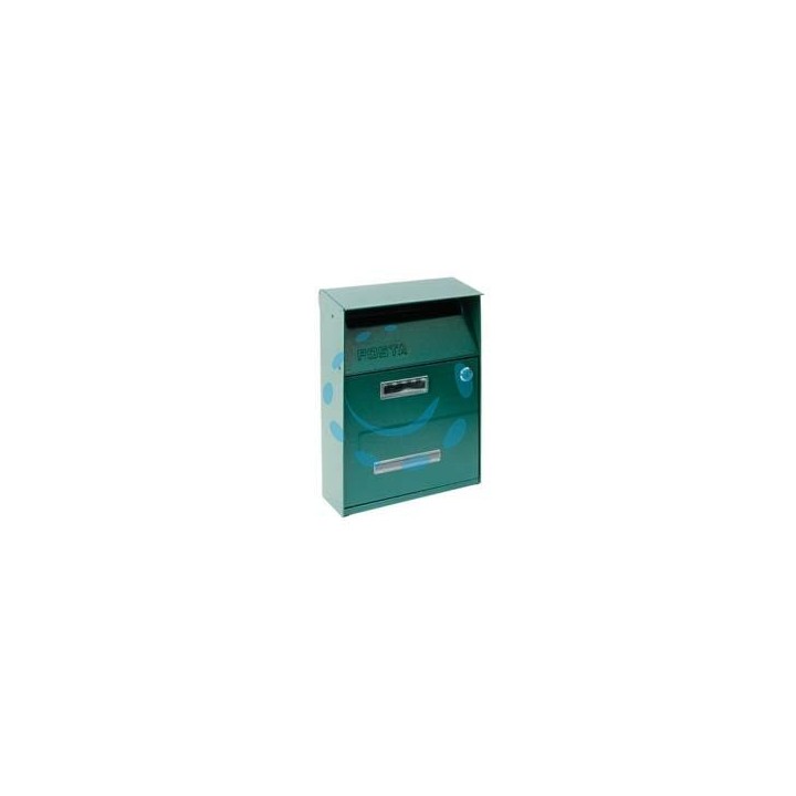 CASSETTA POSTALE PORTARIVISTE PER ESTERNI VERDE - cm.21,5x10,5x33h. - colore verde