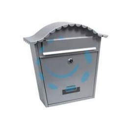 CASSETTA POSTALE PORTARIVISTE SAGOMATA PER ESTERNI GRIGIA - cm.36X13x36h. - colore grigio