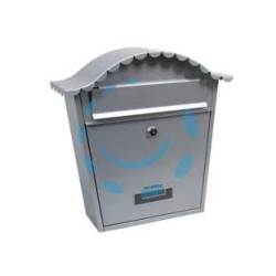 CASSETTA POSTALE PORTARIVISTE SAGOMATA PER ESTERNI GRIGIA - cm.36X13x36h. - colore grigio