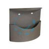 CASSETTA RACCOGLI PUBBLICITA’ IN METALLO "MARSUPIO" GRIGIO GHISA - cm.35x14x36h. colore grigio ghisa