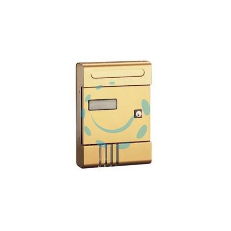 CASSETTA POSTA SERIE ESSE PER ESTERNI - cm.20,4x7x29h. in alluminio anodizzato bronzo