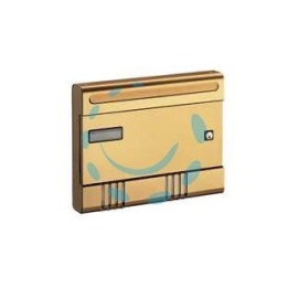CASSETTA POSTALE PORTARIVISTE SERIE ESSE PER ESTERNI - cm.36,5x7x29h. in alluminio anodizzato bronzo