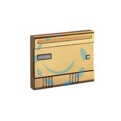 CASSETTA POSTALE PORTARIVISTE SERIE ESSE PER ESTERNI - cm.36,5x7x29h. in alluminio anodizzato bronzo