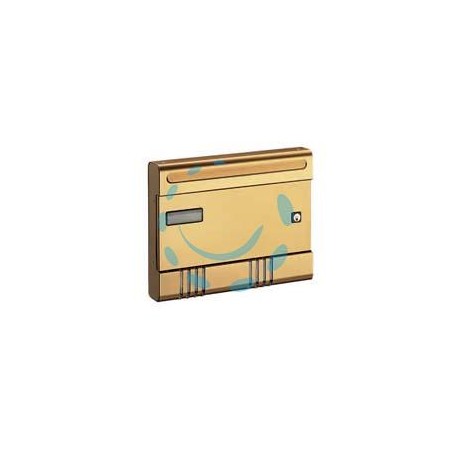 CASSETTA POSTALE PORTARIVISTE SERIE ESSE PER ESTERNI - cm.36,5x7x29h. in alluminio anodizzato bronzo