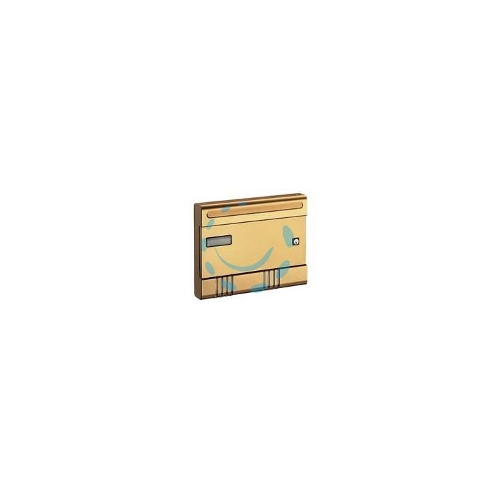 CASSETTA POSTALE PORTARIVISTE SERIE ESSE PER ESTERNI - cm.36,5x7x29h. in alluminio anodizzato bronzo