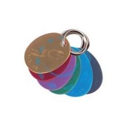 MEDAGLIA ULTRALITE OVALE 6 COLORI CON ANELLO - con anello ø mm.25