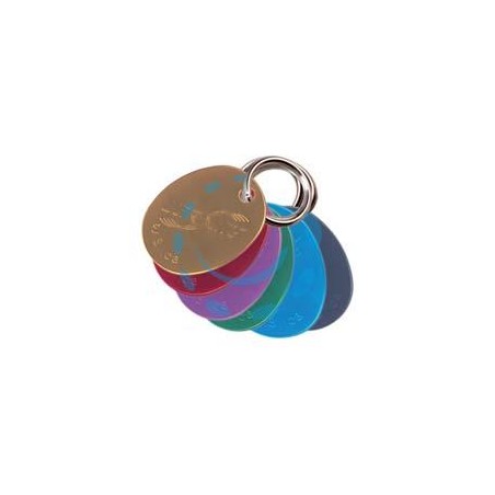 MEDAGLIA ULTRALITE OVALE 6 COLORI CON ANELLO - con anello ø mm.25