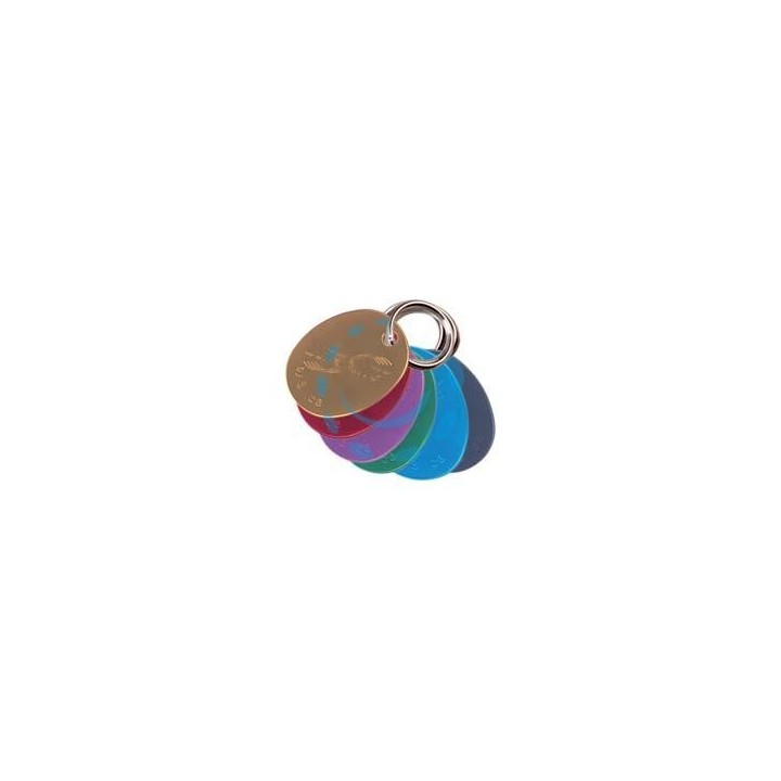 MEDAGLIA ULTRALITE OVALE 6 COLORI CON ANELLO - con anello ø mm.25