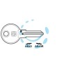 CHIAVI PER CILINDRI ABUS 5 SPINE PICCOLE - AB43R SX