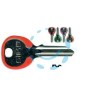 CHIAVI PER CILINDRI CISA 5 SPINE PICCOLE CS7DZ - CS7DZ DX silky 4 colori assortiti