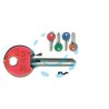 CHIAVI PER CILINDRI CISA 5 SPINE PICCOLE CS7NSL - CS7NSL DX slim fluo colori assortiti