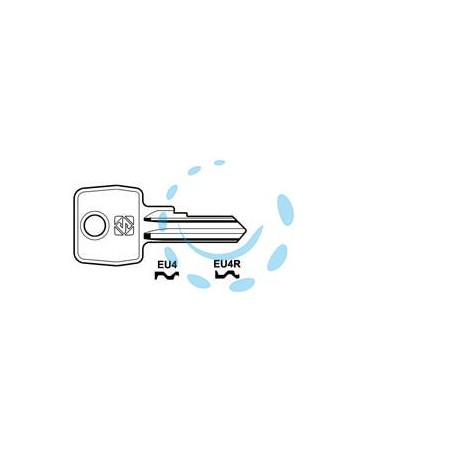CHIAVI PER CILINDRI EURO LOCKS 4 SPINE PICCOLE - EU4R SX