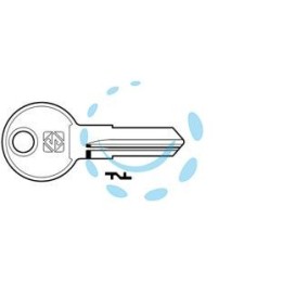 CHIAVI PER CILINDRI EURO LOCKS 5 SPINE PICCOLE EU10R - EU10R SX