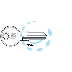 CHIAVI PER CILINDRI EURO LOCKS 5 SPINE PICCOLE EU10R - EU10R SX