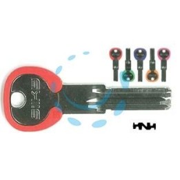 CHIAVI PUNZONATE PER CILINDRI ISEO 5+6+6 SPINE IE26DZ - IE26DZ silky 5 colori assortiti