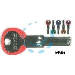 CHIAVI PUNZONATE PER CILINDRI ISEO 5+6+6 SPINE IE26DZ - IE26DZ silky 5 colori assortiti