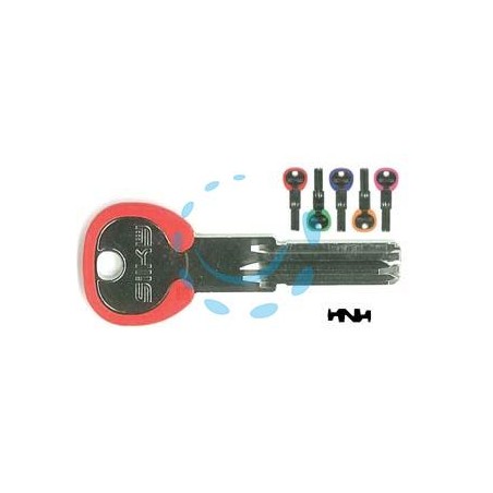 CHIAVI PUNZONATE PER CILINDRI ISEO 5+6+6 SPINE IE26DZ - IE26DZ silky 5 colori assortiti