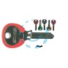 CHIAVI PER CILINDRI OMEC 5 SPINE PICCOLE OC074DZ - OC074DZ DX silky 5 colori assortiti